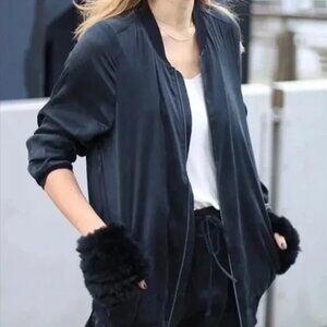 100% Silk Black Cardigan